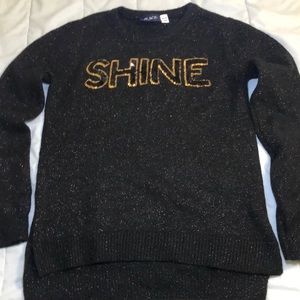 Perfect for parties and cooler weather! Girls black sweater size 14